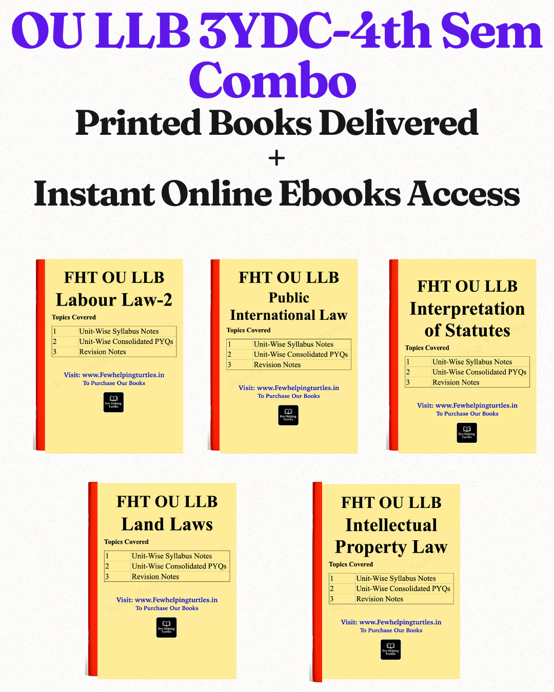 Combo(Printed Book+ Online Notes) 3YDC 4th Sem–FHT Osmania University LLB Books