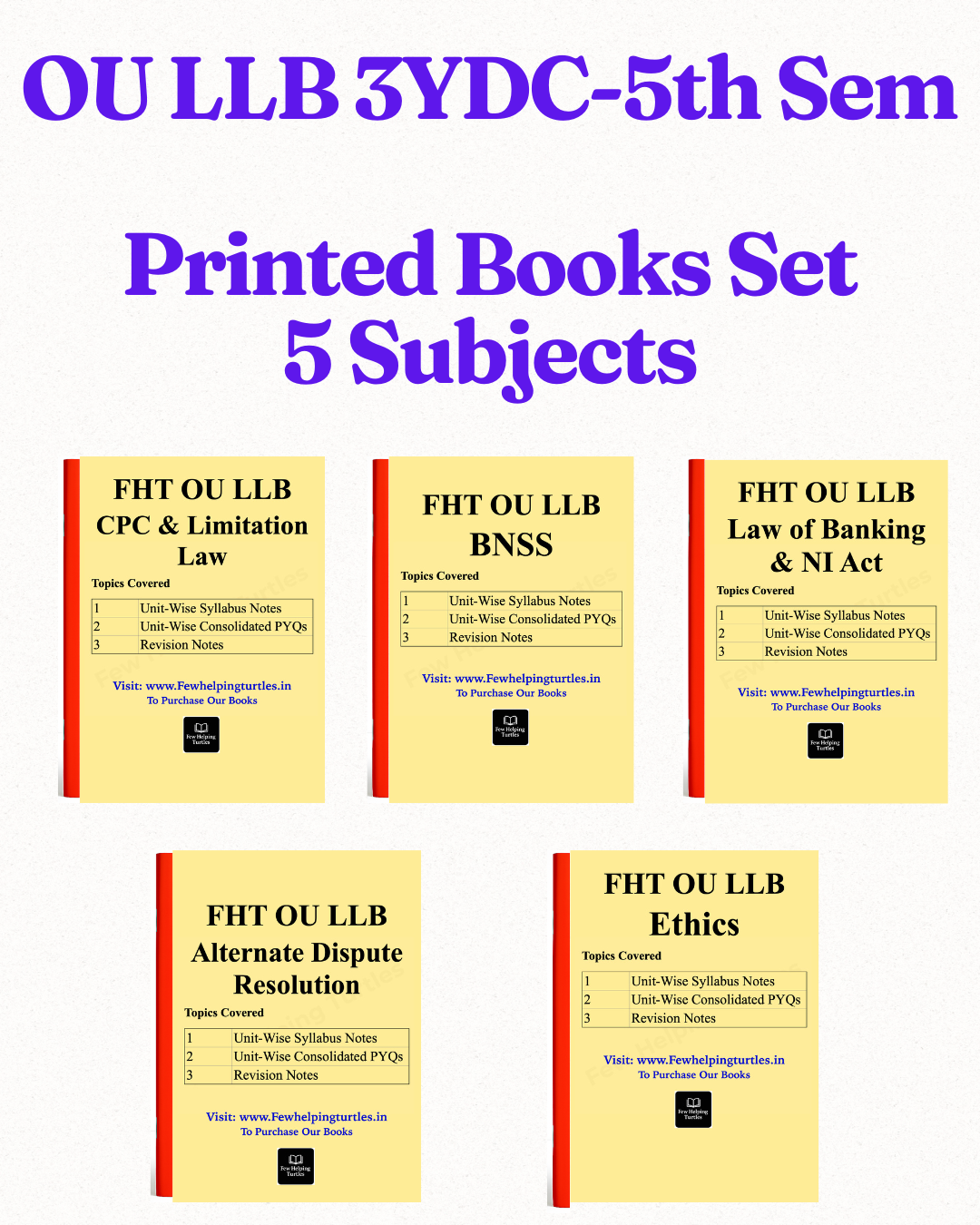Printed Book 3YDC 5th Semester- FHT Osmania University LLB Books