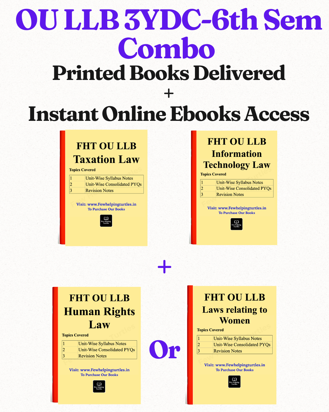 Combo(Printed Book+ Online Notes) 3YDC 6th Sem–FHT Osmania University LLB Books