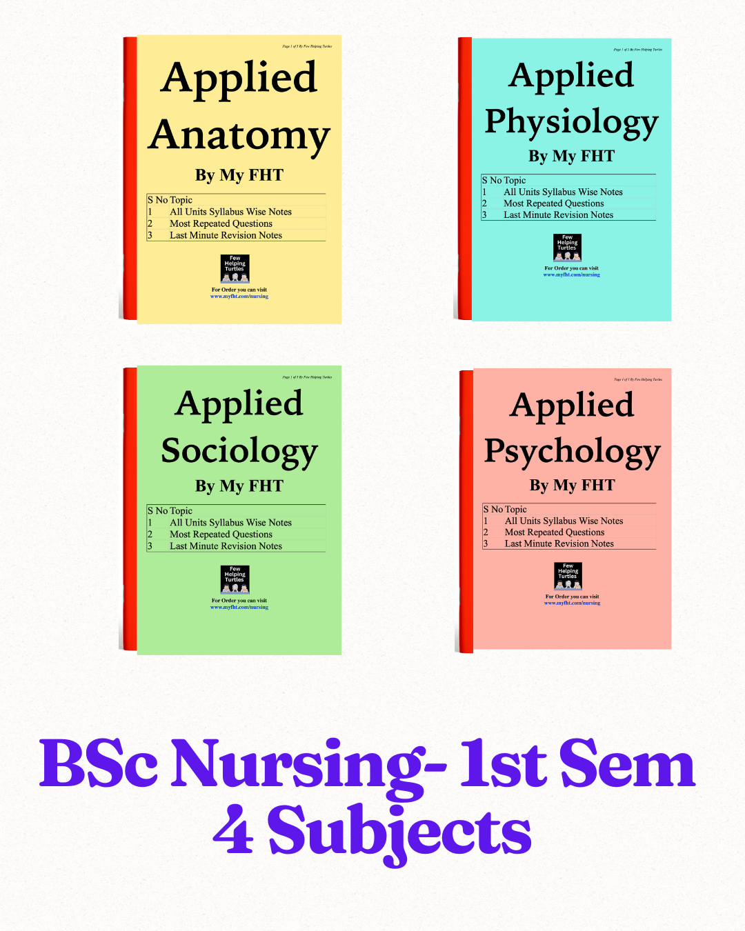 FHT BSc Nursing 1st Semester Books