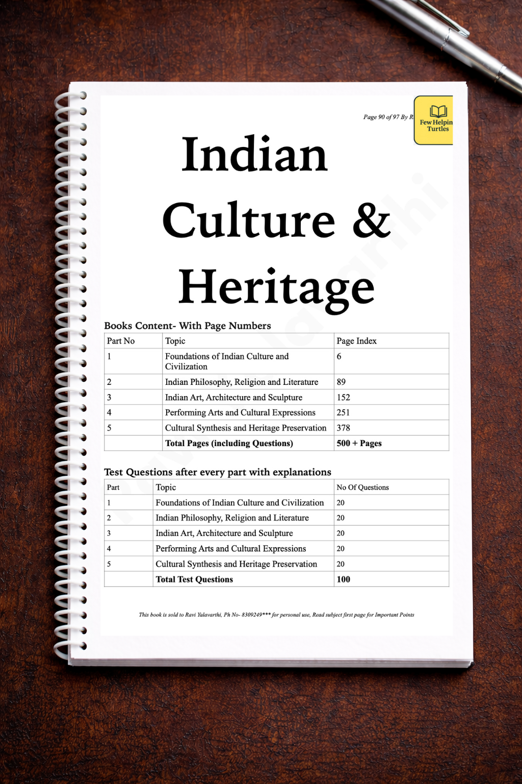 FHT Indian Culture & Heritage for UPSC Civils Exam Prelims & Mains