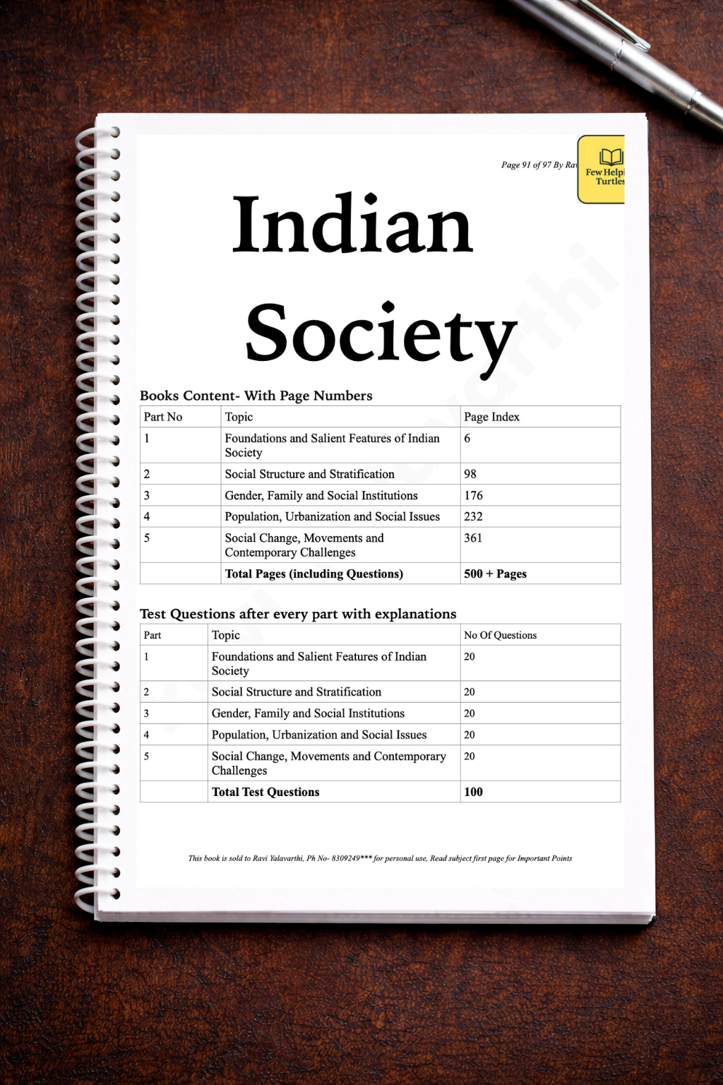 FHT Indian Society for UPSC Civils Exam Prelims & Mains
