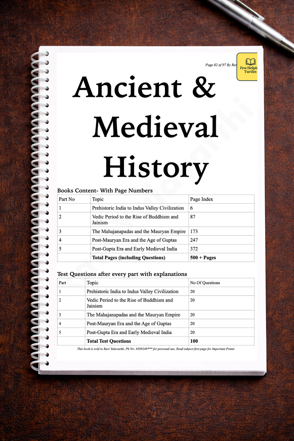 FHT Indian Ancient & Medieval History Book for UPSC Civils Exam Prelims & Mains