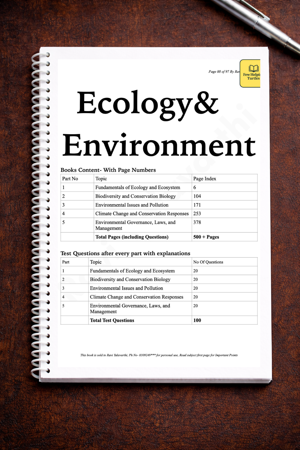 FHT Ecology& Environment for UPSC Civils Exam Prelims & Mains