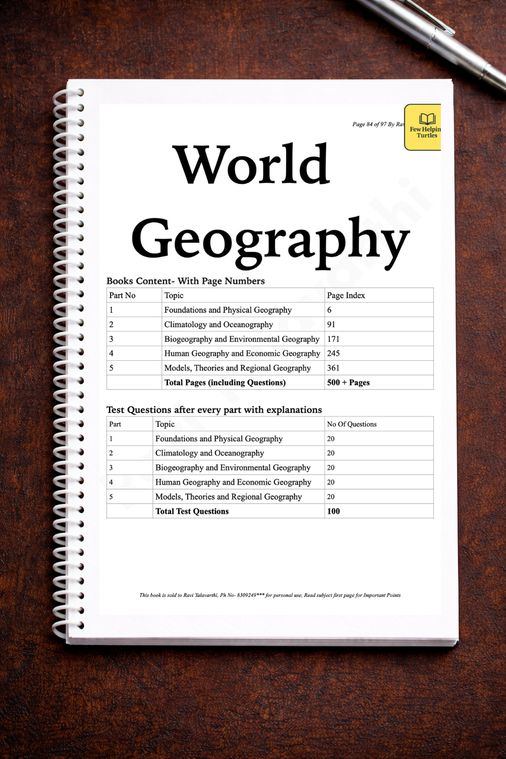 FHT World Geography Book for UPSC Civils Exam Prelims & Mains
